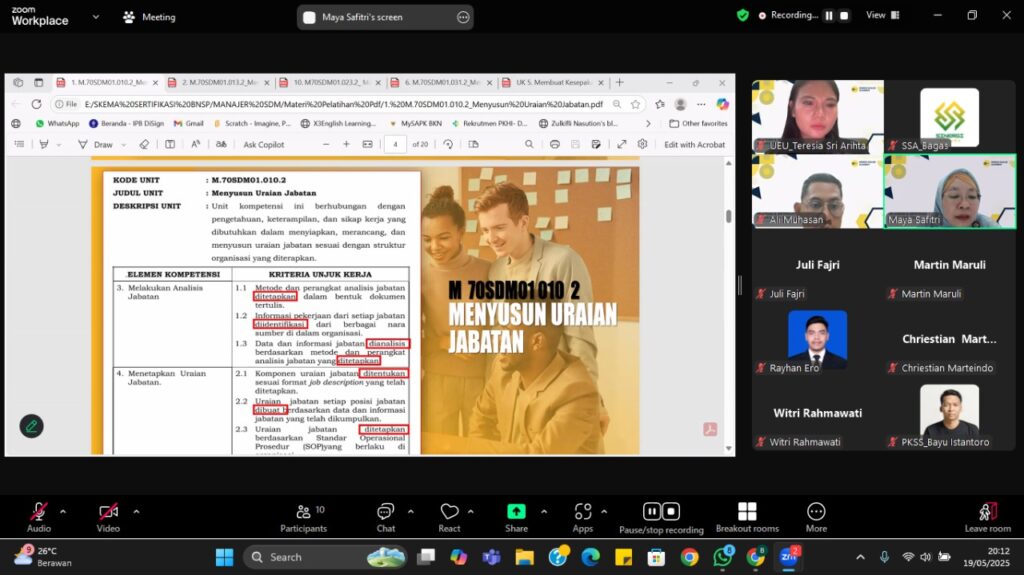 Pelatihan HR Staff BNSP
