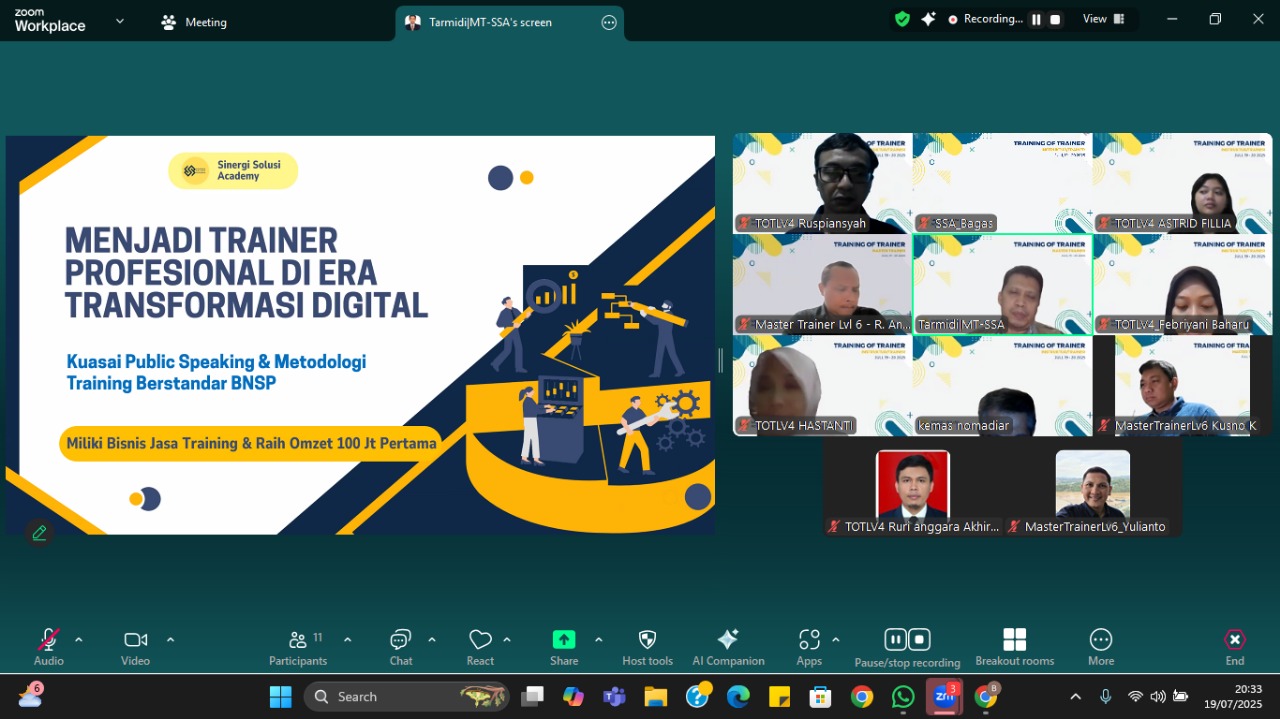 Sertifikasi TOT BNSP