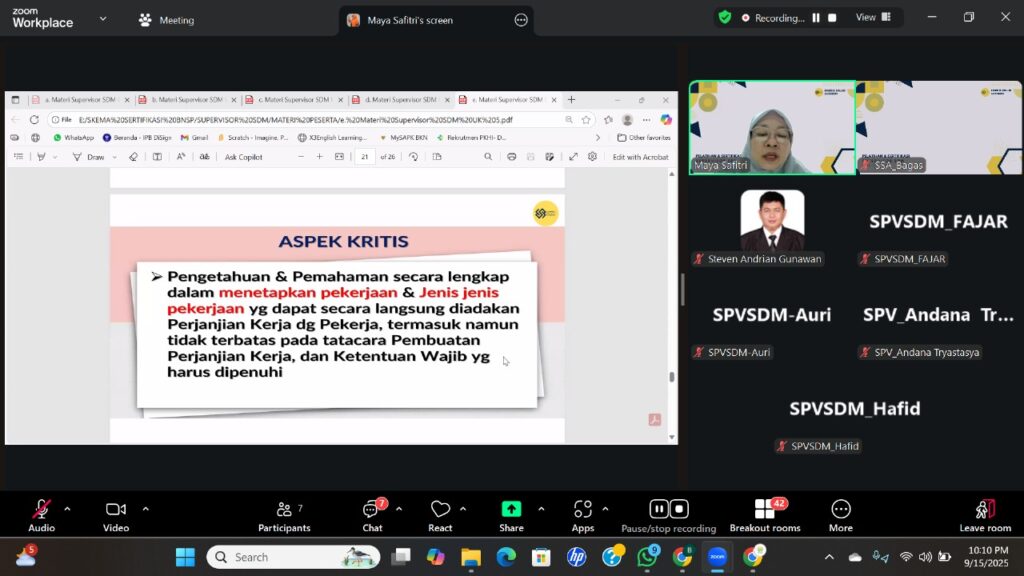 Sertifikasi HR Manajer BNSP