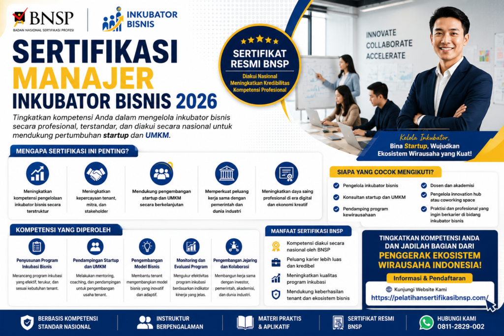 Manajer Inkubator Bisnis BNSP Manajer Inkubator Bisnis BNSP