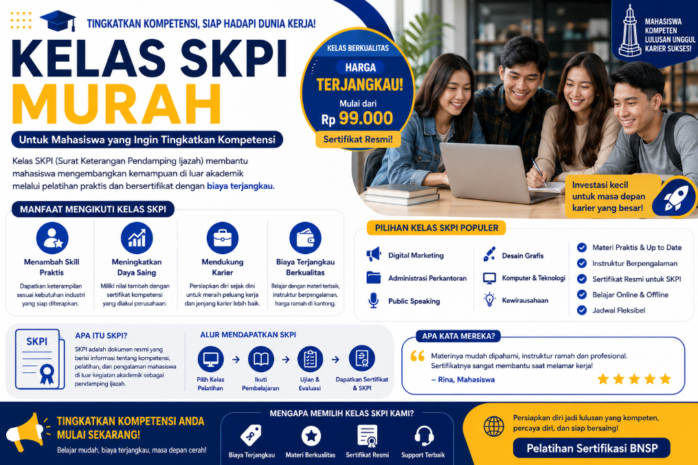 Kelas SKPI Murah untuk Mahasiswa