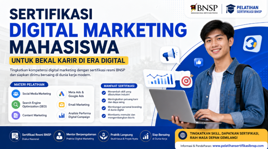 Sertifikasi Digital Marketing Mahasiswa 2026
