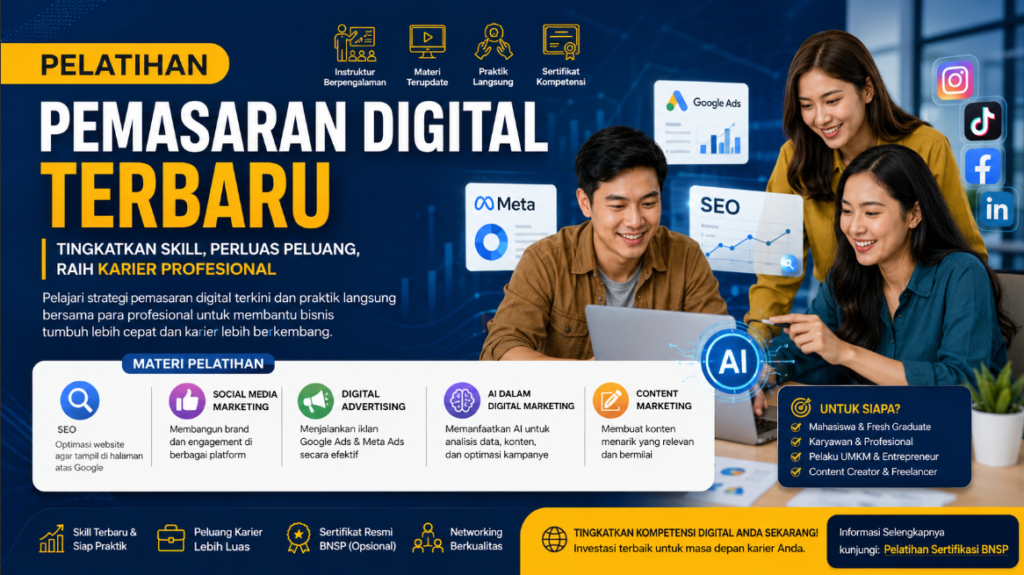 Pelatihan Pemasaran Digital Terbaru untuk Meningkatkan Skill dan Karier Profesional
