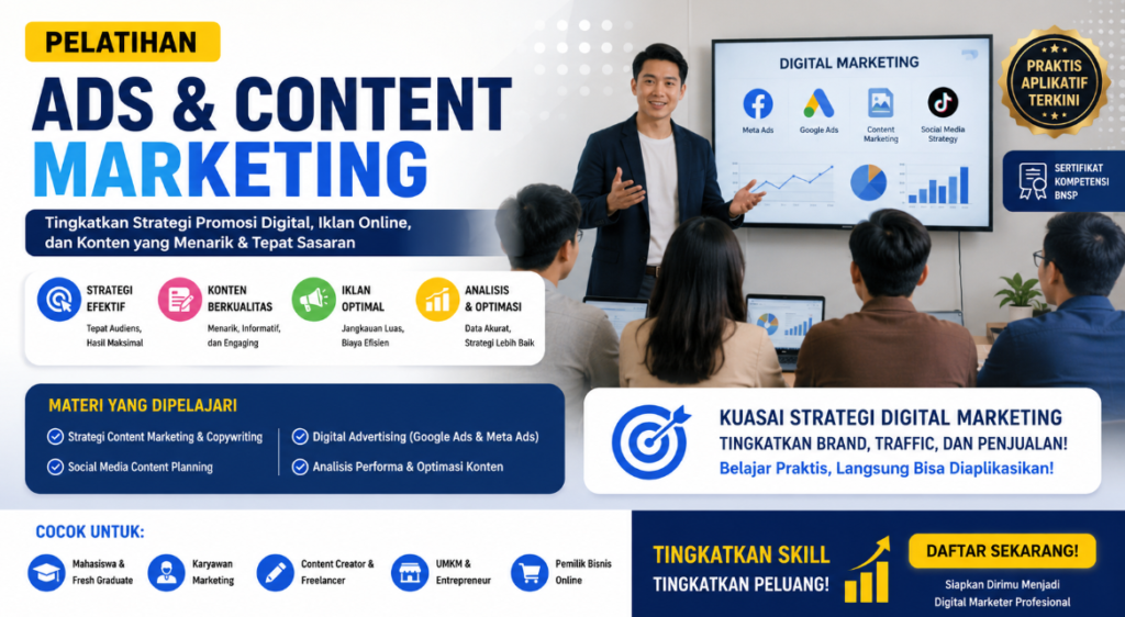 Pelatihan Ads dan Content Marketing