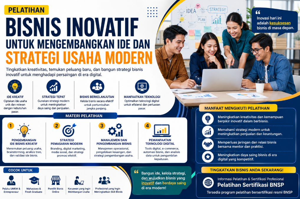 Pelatihan Bisnis Inovatif untuk Mengembangkan Ide dan Strategi Usaha Modern