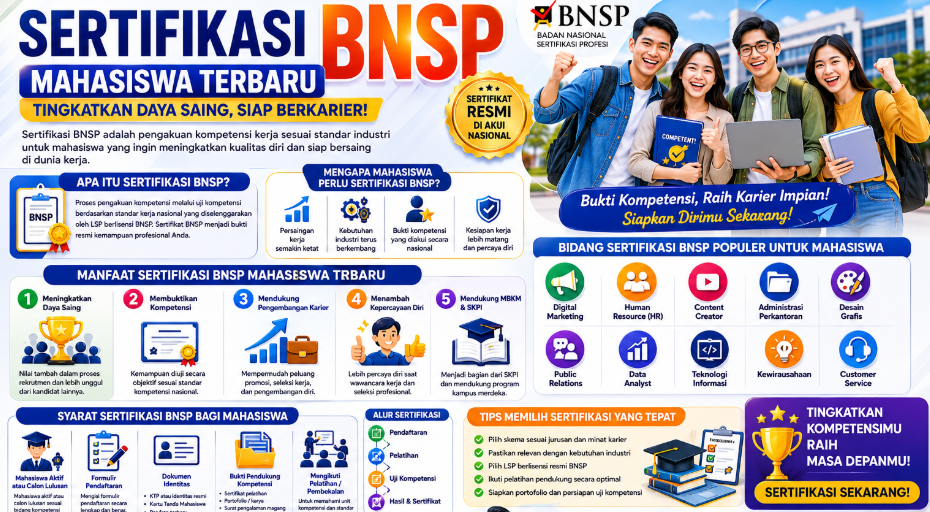 Sertifikasi BNSP Mahasiswa Terbaru 2026