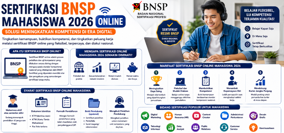 Sertifikasi Skill BNSP Online 2026