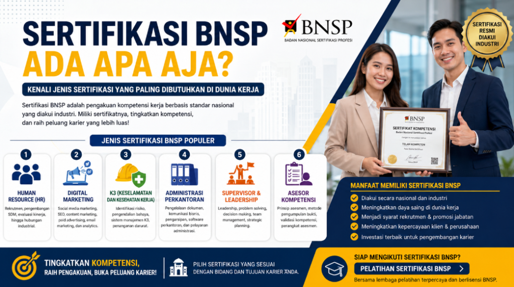 Sertifikasi BNSP Ada Apa Aja?
