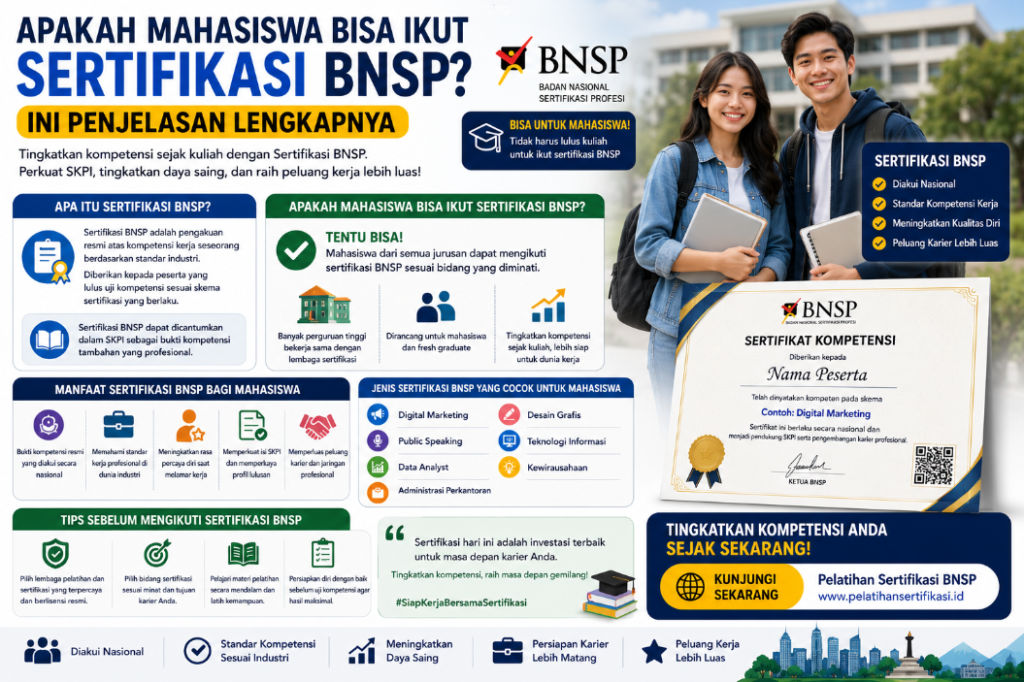 Apakah Mahasiswa Bisa Ikut Sertifikasi BNSP?