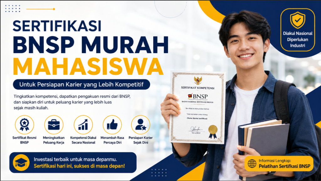 Sertifikasi BNSP Murah Mahasiswa