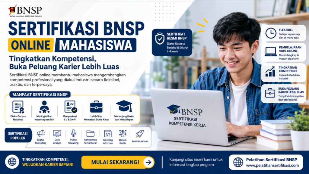 Sertifikasi BNSP Online Mahasiswa