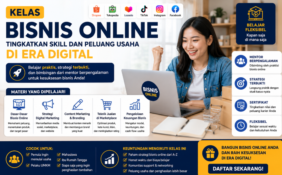 Kelas Bisnis Online Naikan Skill
