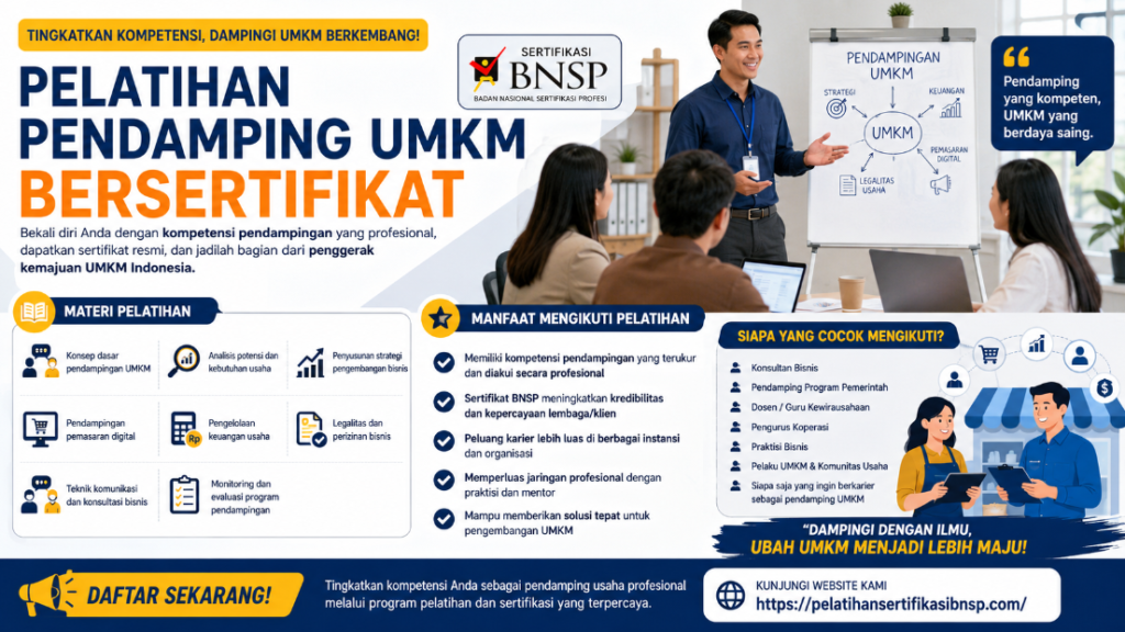 Skill Pelatihan Pendamping UMKM Bersertifikat