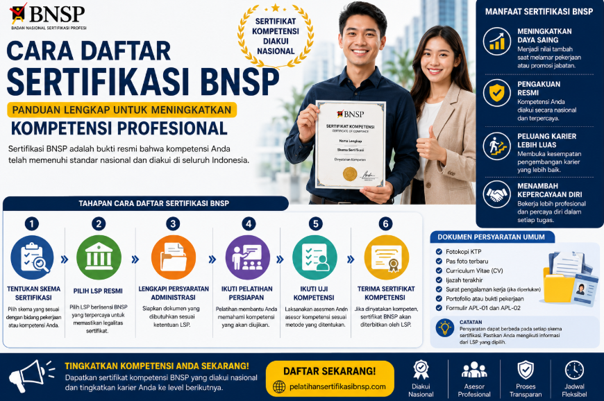Cara Daftar Sertifikasi BNSP Skill