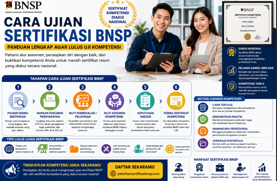 Cara Ujian Sertifikasi Skill BNSP