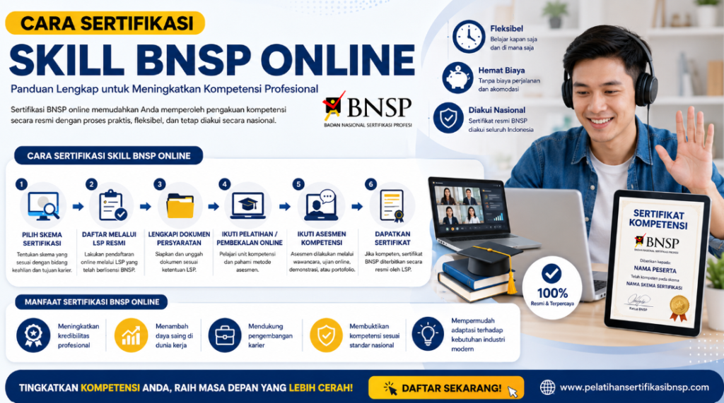 Cara Sertifikasi Skill BNSP Online