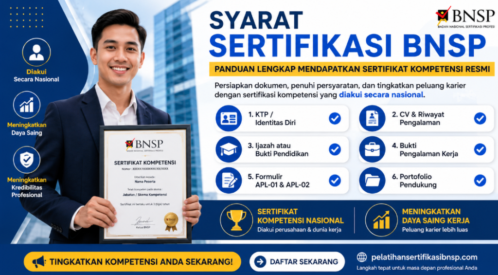 Syarat Sertifikasi Skill BNSP