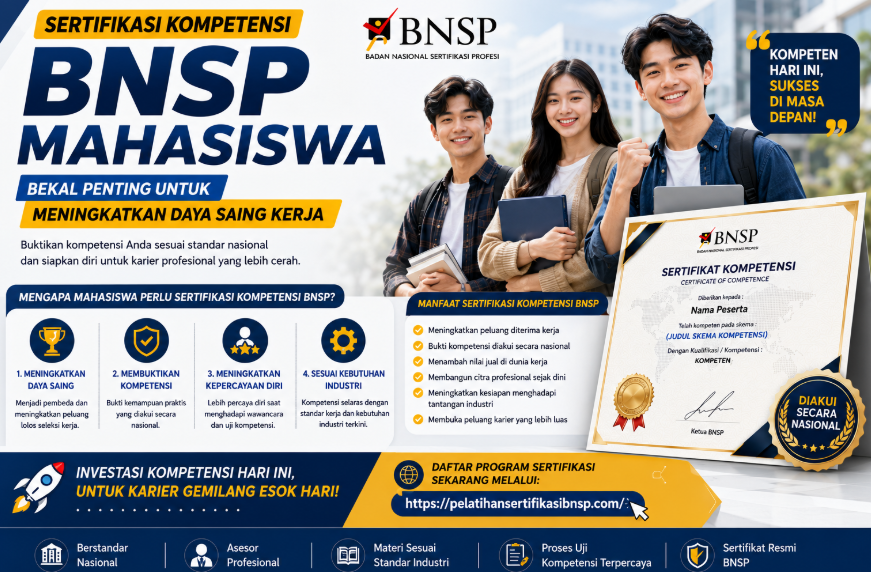 Sertifikasi Skill Kompetensi BNSP Mahasiswa