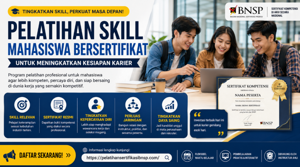 Pelatihan Skill Mahasiswa Bersertifikat