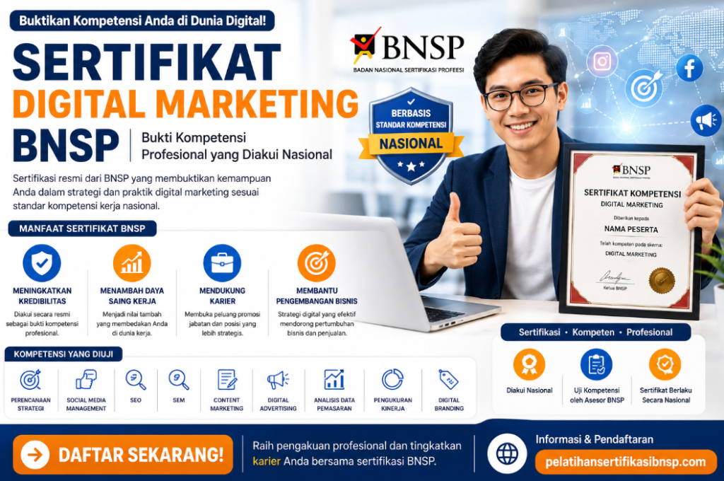 Sertifikat Skill Digital Marketing BNSP