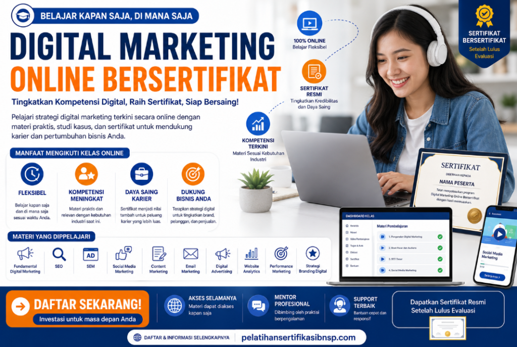 Digital Marketing Online Bersertifikat