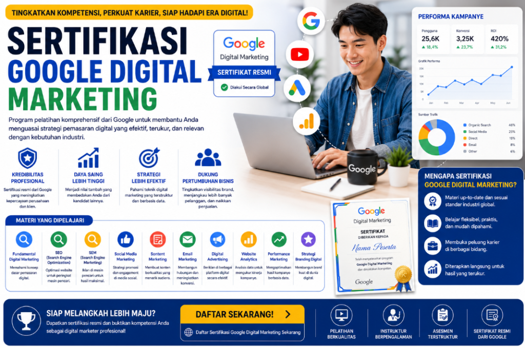 Sertifikasi Skill Google Digital Marketing