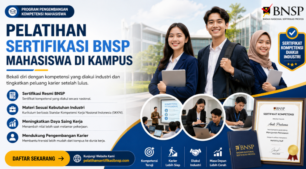 Pelatihan Sertifikasi BNSP Mahasiswa di Kampus