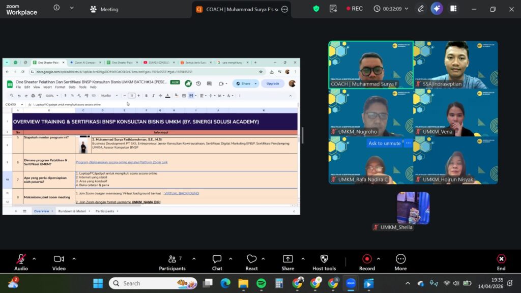 Program Pelatihan dan Sertifikasi UMKM bagi Pelaku Usaha